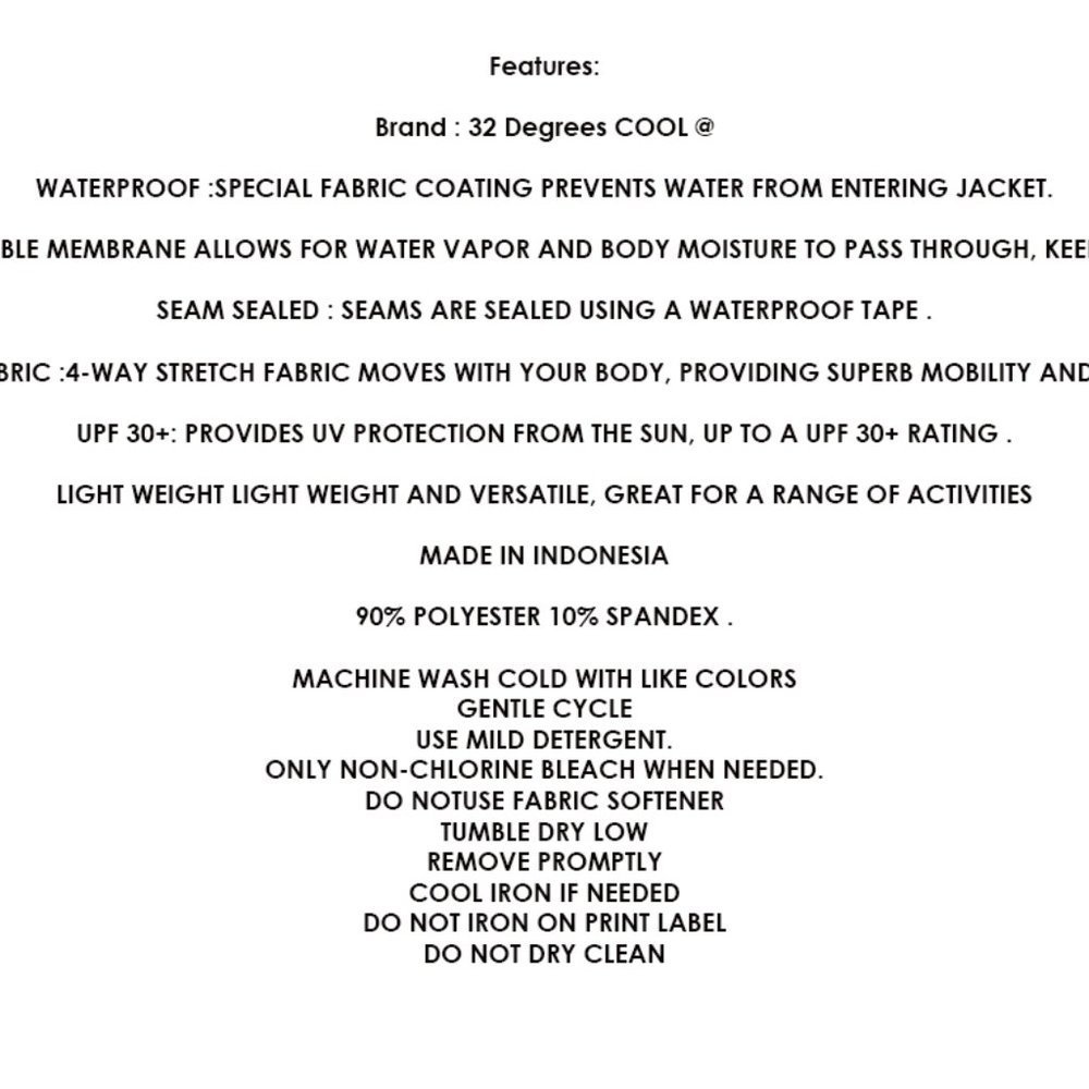 32 Degrees women Waterproof rain Jacket S M L XL - Picture 9 of 9